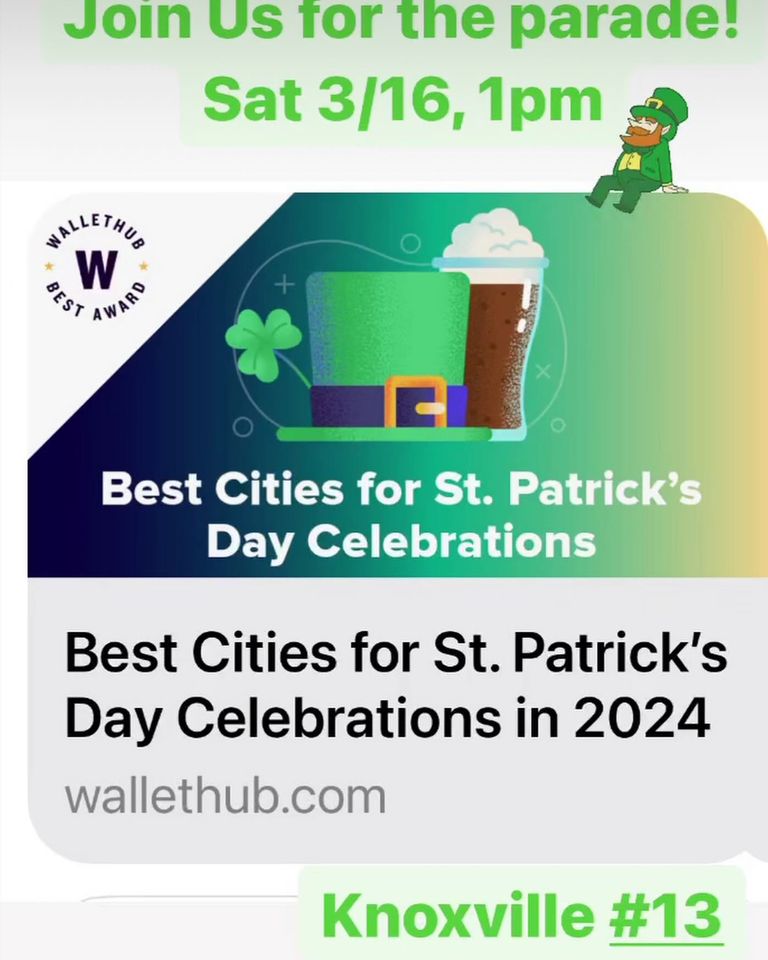 Knoxville Named #13 Best City to Celebrate St. Patrick’s
